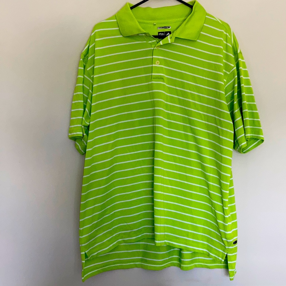 XL Lime Green Adidas Polo Shirt